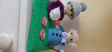 Eierwärmer Oma Opa Großeltern Ostern goldene silberne Hochzeit Geschenk Tischdeko