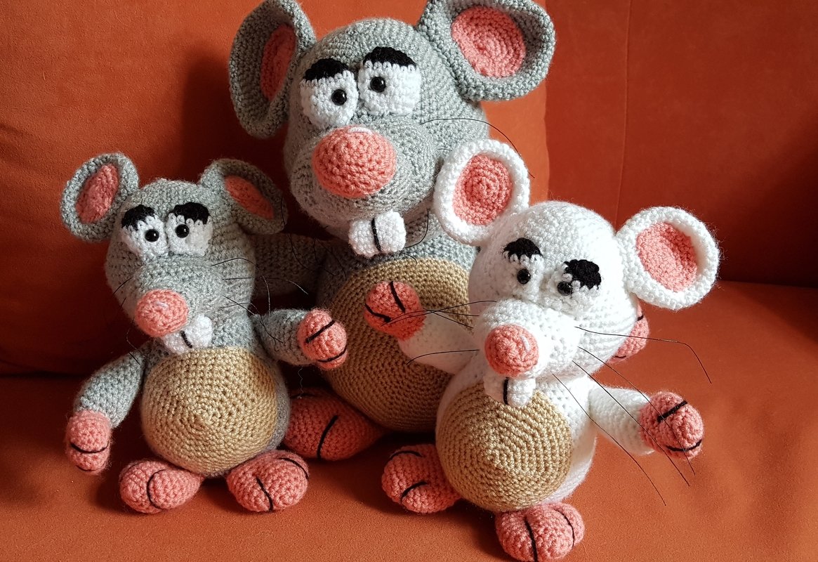 Wollmäuse - Häkelanleitung von Diana´s kleiner Häkelshop