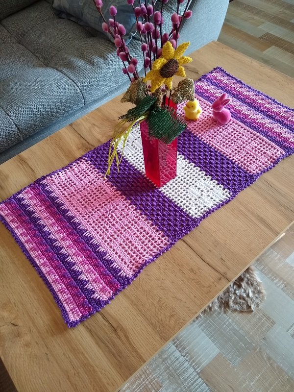 Häkeln / Tischläufer 2 Varianten Glück / Home