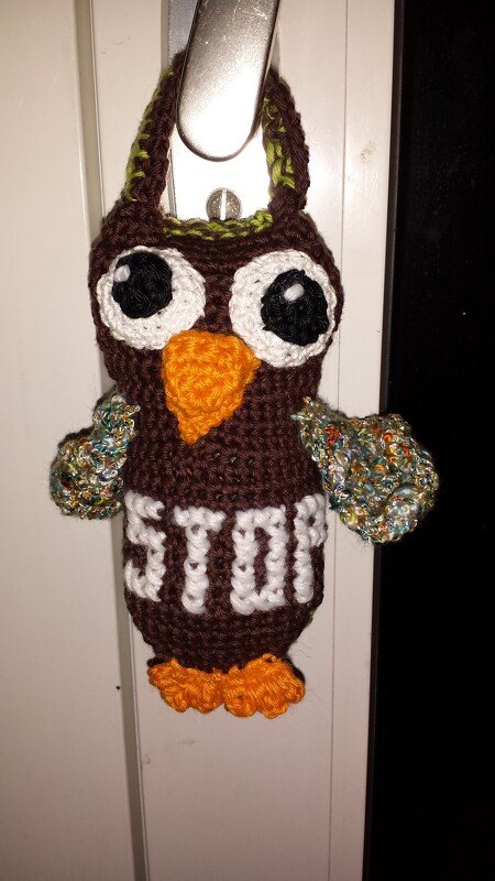 Häkelanleitung für Eule als Türwächter