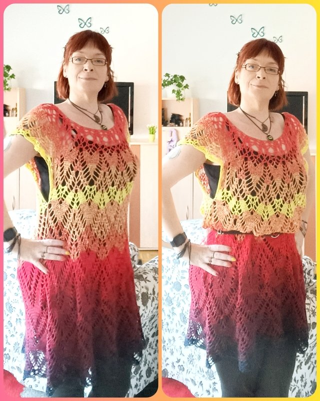 Tunika Morgensonne häkeln aus 1 Woolly Hugs Bobbel-Cotton mit Veronika Hug