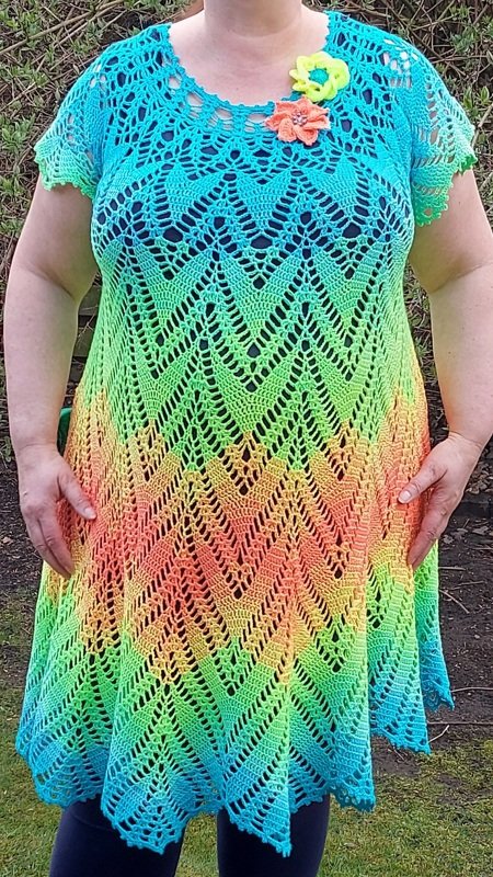 Tunika Morgensonne häkeln aus 1 Woolly Hugs Bobbel-Cotton mit Veronika Hug