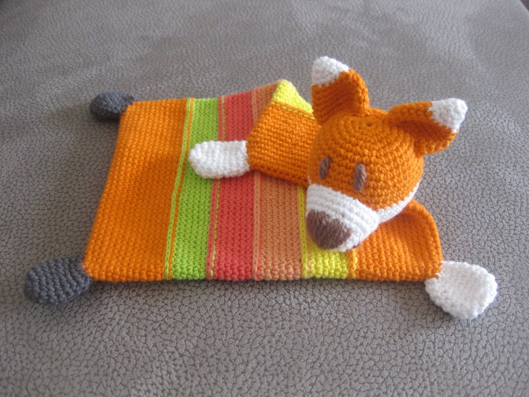 Schmusetuch Fuchs Häkelanleitung