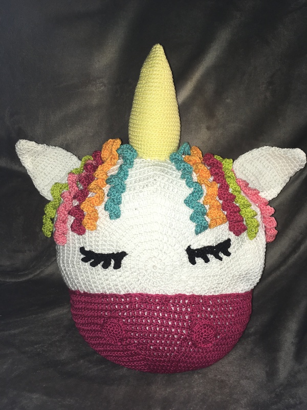 74 Häkelanleitung Kissen Einhorn Einhornkissen