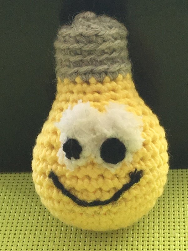 Häkelanleitung Schlüsselanhänger lustige Glühbirnen