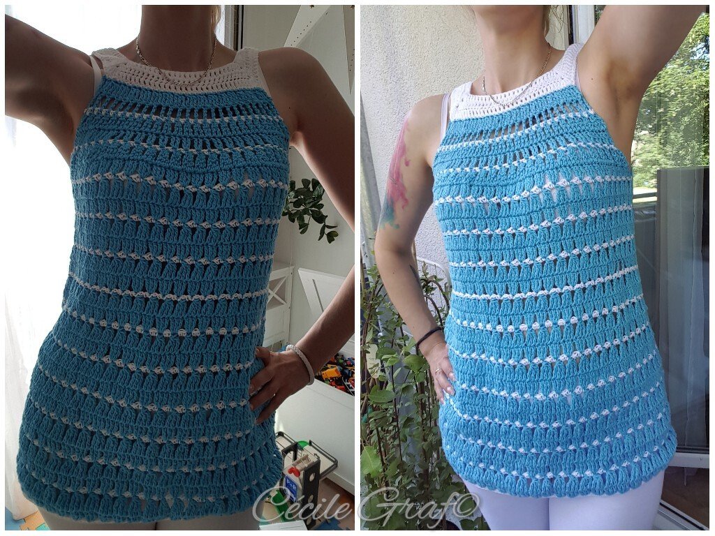 Top Summer-Splash (Gr. S - XL, leicht an alle Größe anzupassen)