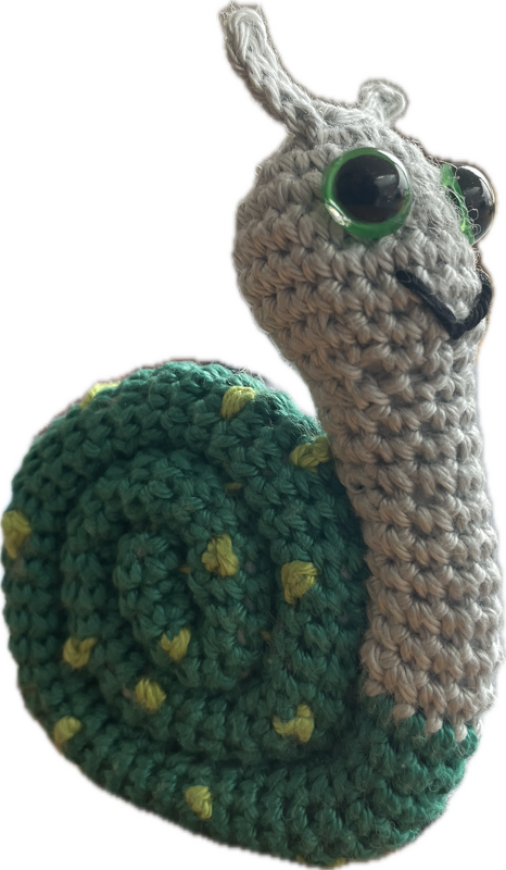 Kleine Schnecke Schlüsselanhänger Häkelanleitung