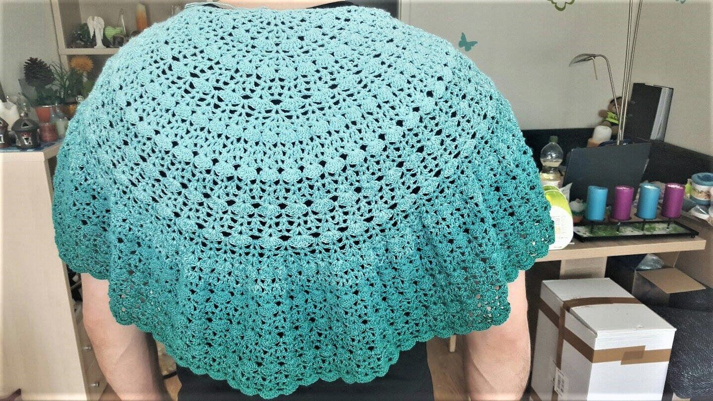 Halbrundes Tuch Regenbogen