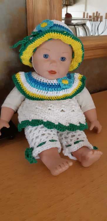 Häkelanleitung Puppenkleidung, Ennie Erdbeere