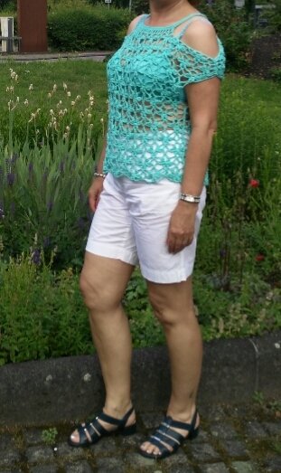 Häkeltop FLOWER-POWER (Gr. S/M, L/XL)