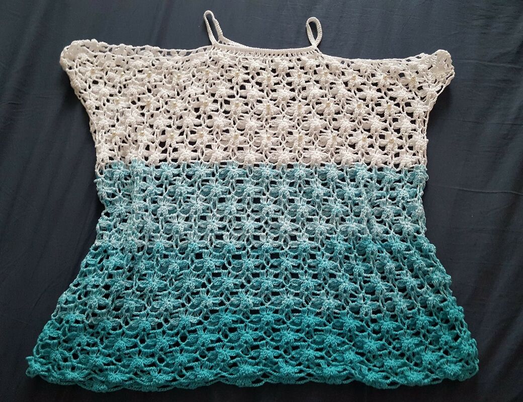 Häkeltop FLOWER-POWER (Gr. S/M, L/XL)