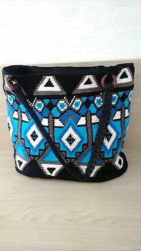 Wayùlia Tapestry häkeln, Mochila Umhängetasche Iguana