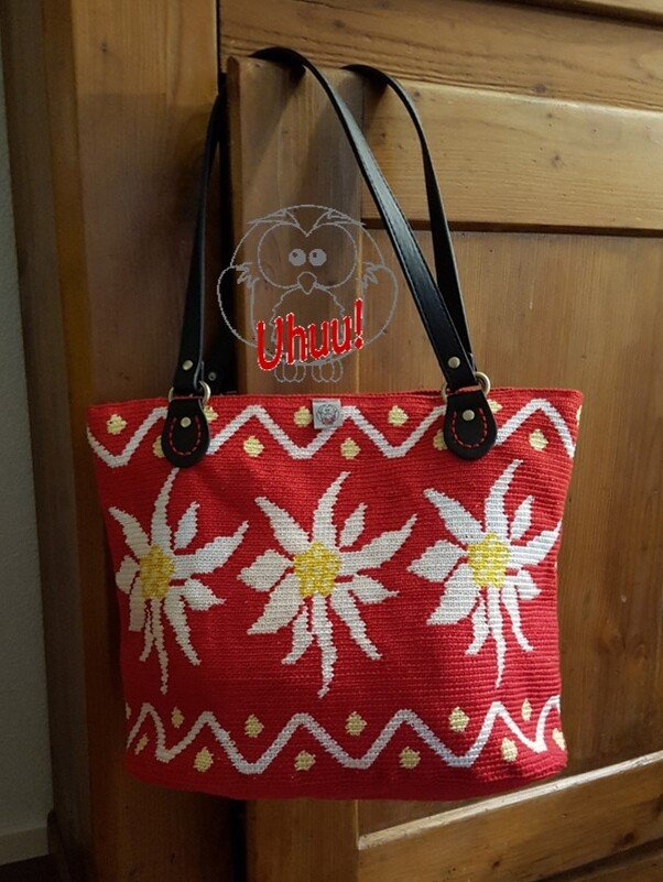 Hand-Tasche Edelweiss, Häkelanleitung