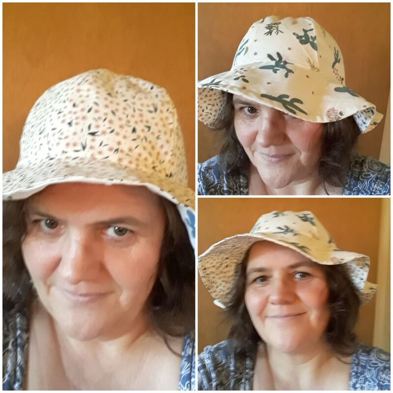 Wendehut Mathilda nähen Gr . 42 - 60 Anleitung E-Book Hut Sommerhut Sonnenschutz