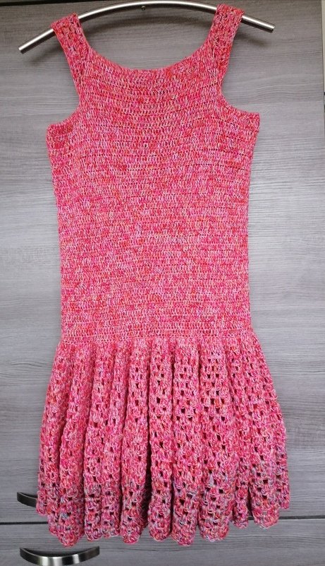 - ROSIE - Batikkleid häkeln, für Größe 116-122, Kleid, Häkelkleid, Sommerkleid, Mädchen, Sommermode