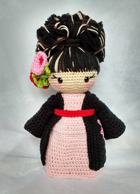 Chibi Geisha Riku - Häkelanleitung - Komplettset