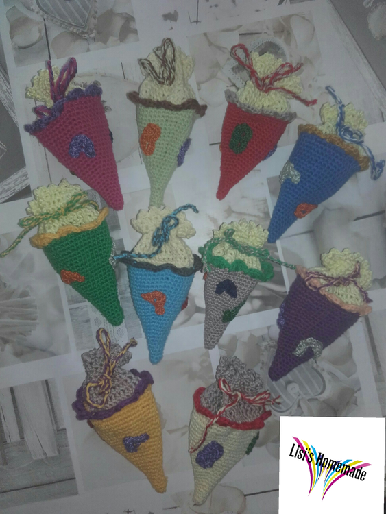 Häkelanleitung - kleine Schultüte