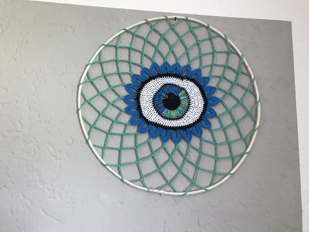 Traumfänger "Blaues Wunder"•.¸¸☆ஜீ✽.•*`*•.¸¸.✽