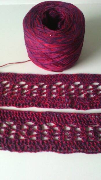 getestet von meiner Probehäklerin Martina. 3fädiger Bobbel im Farbverlauf