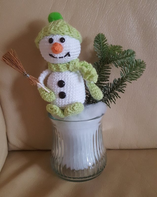 Blumenstecker kleiner Schneemann