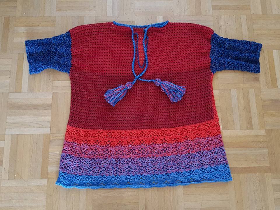 Tunika HAPPINESS (Gr. S/M und L/XL - leicht an alle Größen anzupassen)