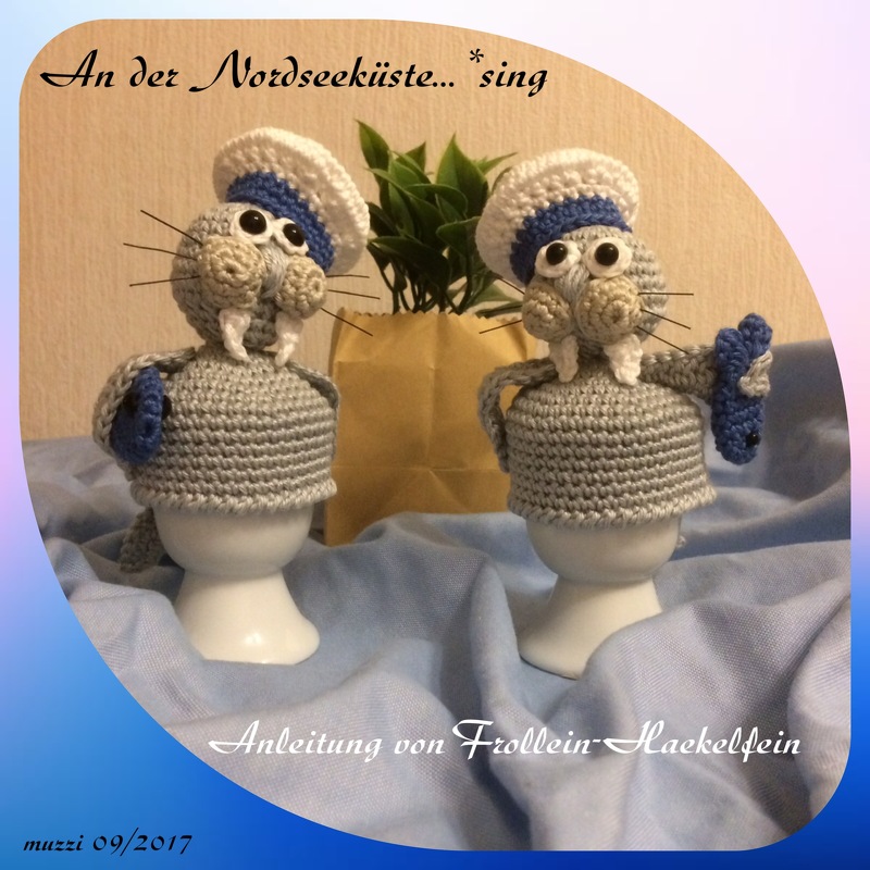 Häkelanleitung Eierwärmer Seelöwen