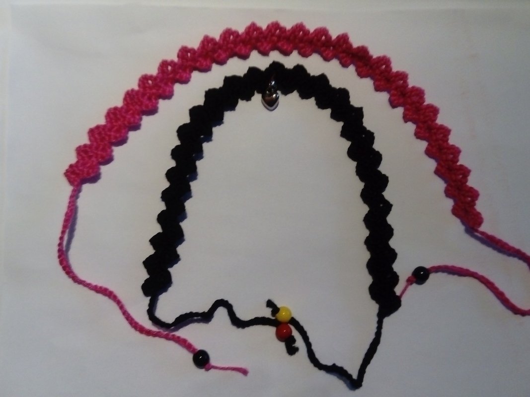 Häkelanleitung Chocker und Wickelarmband - Wellenmuster