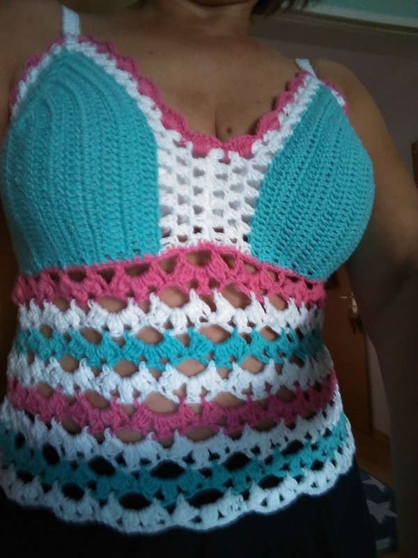 Häkelanleitung -  gehäkeltes Triangel - Bikinitop - No.170