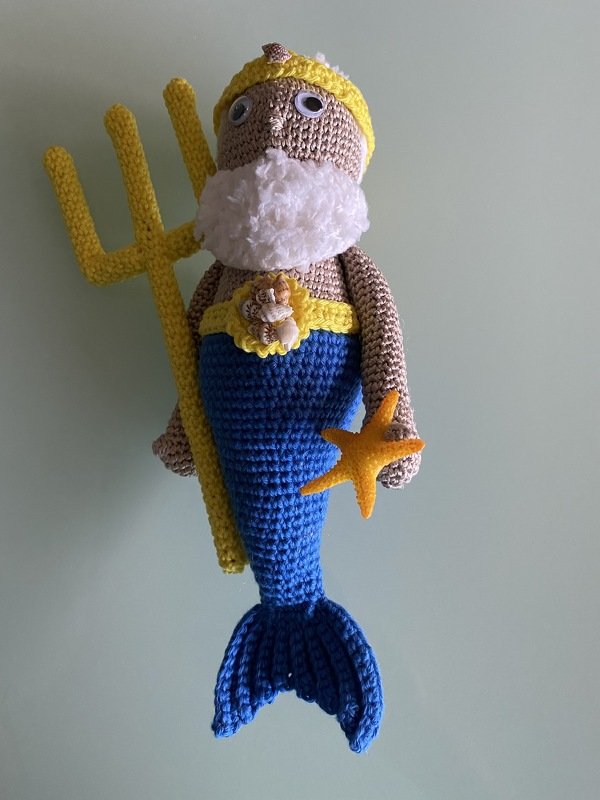 Neptun, der Meerjungmann - Häkelanleitung
