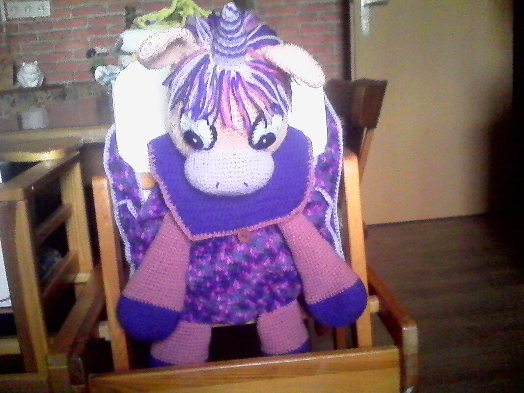 Häkelanleitung Einhorn Kinderrucksack