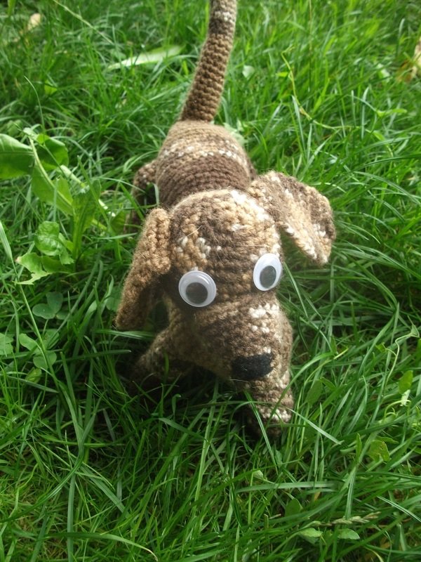 Häkelanleitung Federmäppchen, Stiftemäppchen Dackel Wasti