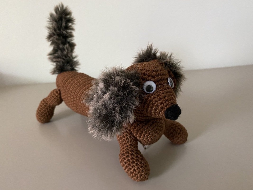 Häkelanleitung Federmäppchen, Stiftemäppchen Dackel Wasti