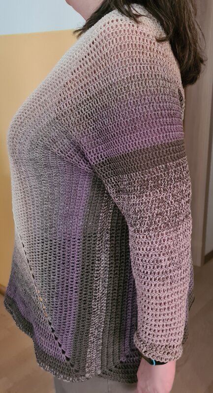 Häkelanleitung Pullover, an alle Größen anpassbar