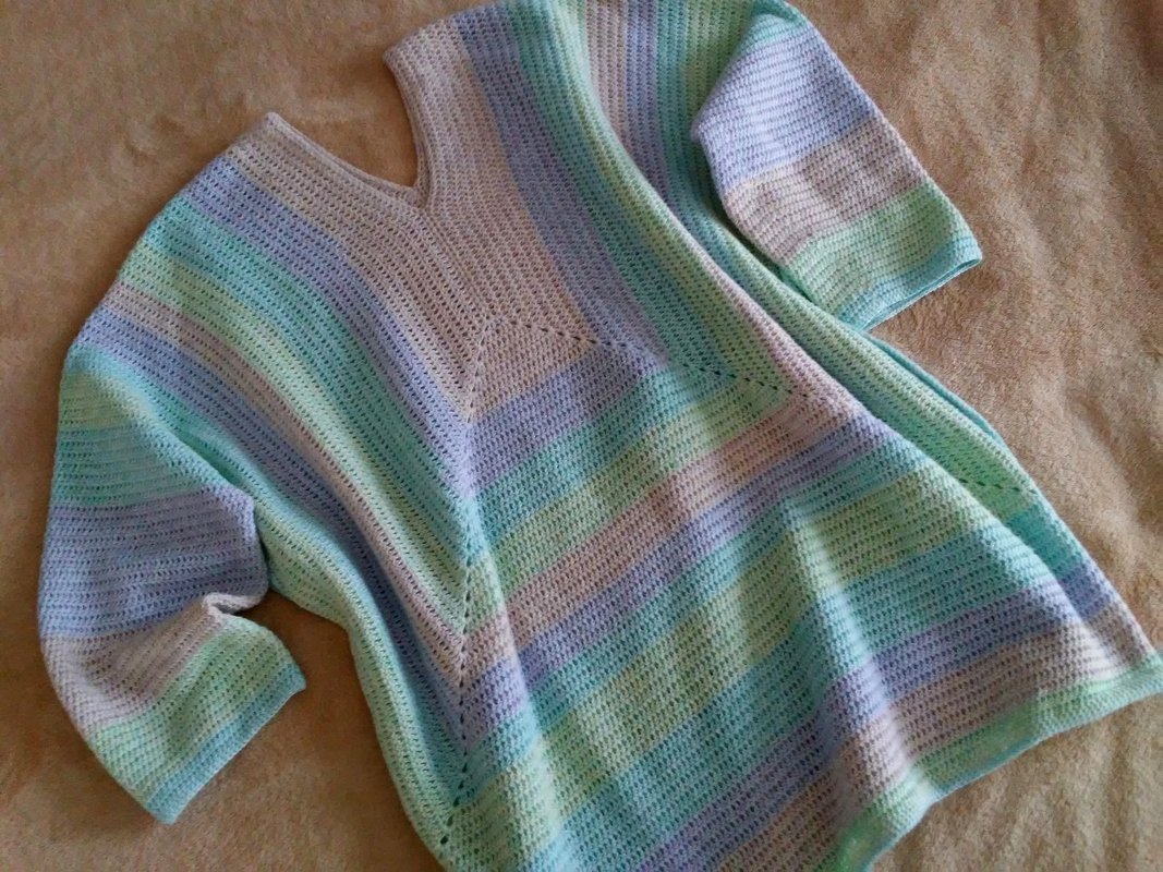 Häkelanleitung Pullover, an alle Größen anpassbar