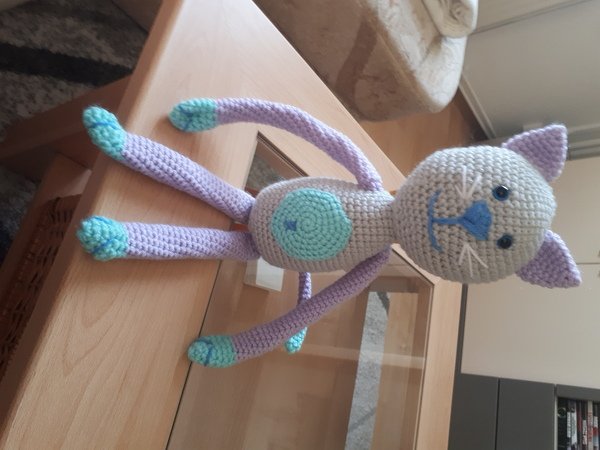 Schlenker Katze Häkelanleitung