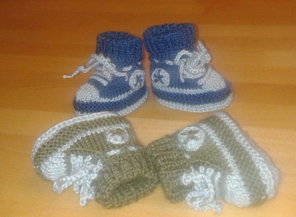 Strickanleitung Babyschuh &quot;Mein erster Turnschuh&quot; 4 Größen, mit Video