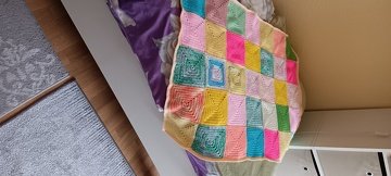 H&auml;kelanleitung f&uuml;r Babydecke f&uuml;r Anf&auml;nger aus Granny Squares