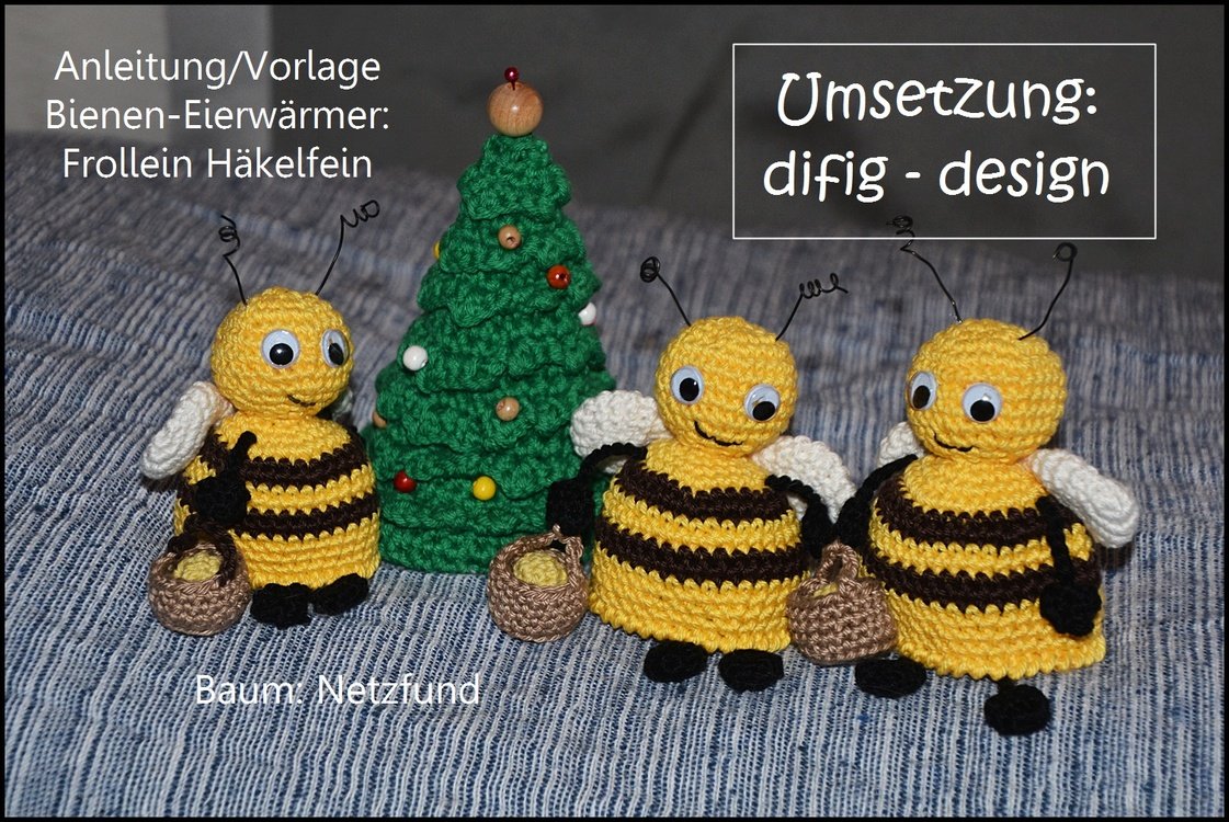 Häkelanleitung Eierwärmer Biene - PDF Datei