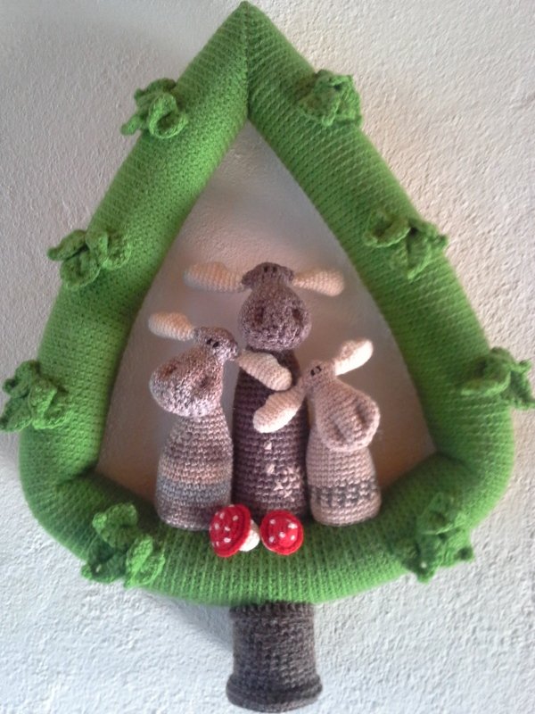 Häkelanleitung *Der etwas andere * Türkranz Elche