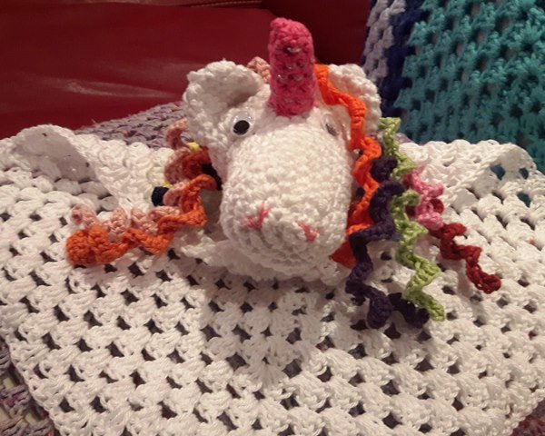 Einhorn Schnuffeltuch häkeln