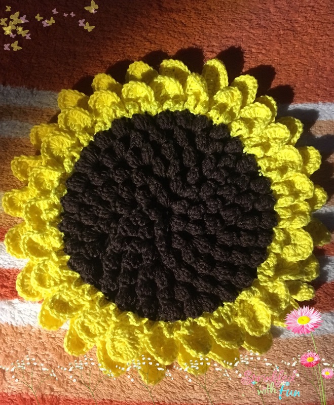 Topflappen &#039;Sonnenblume&#039; - H&auml;helanleitung