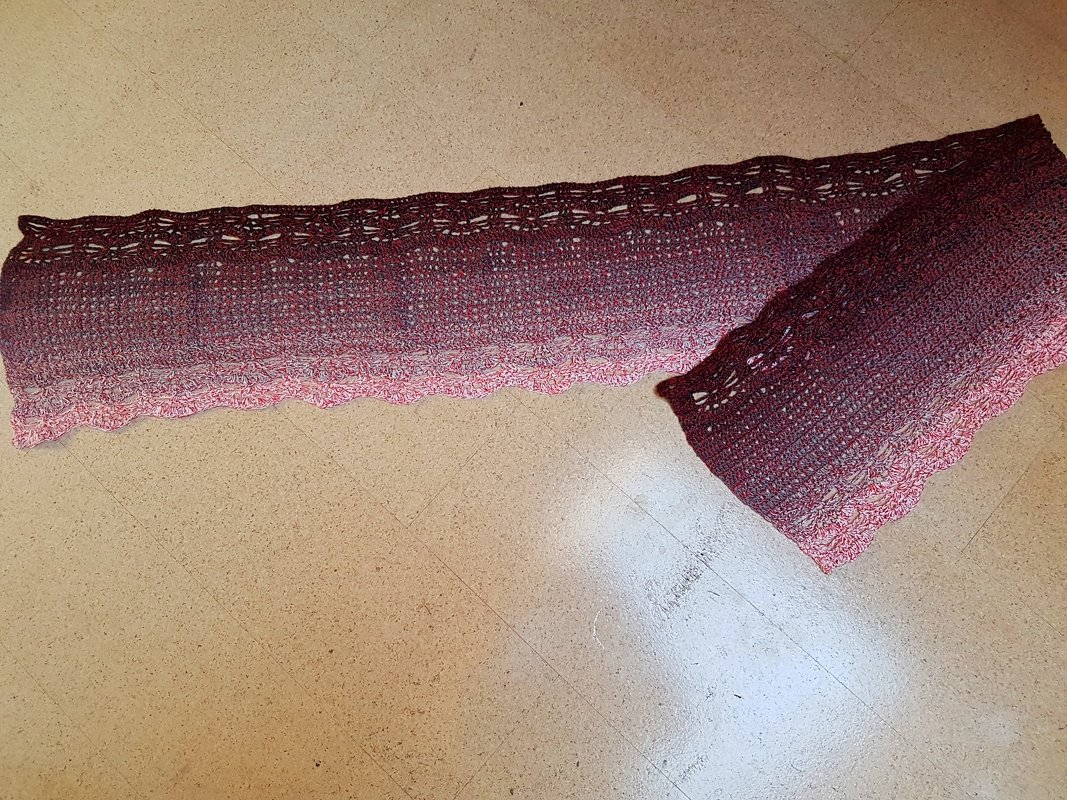 Häkelanleitung Tuch " Vesuv"