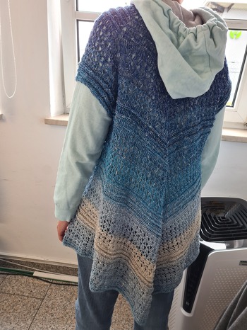 Klasse Anleitung, als Weste gearbeitet