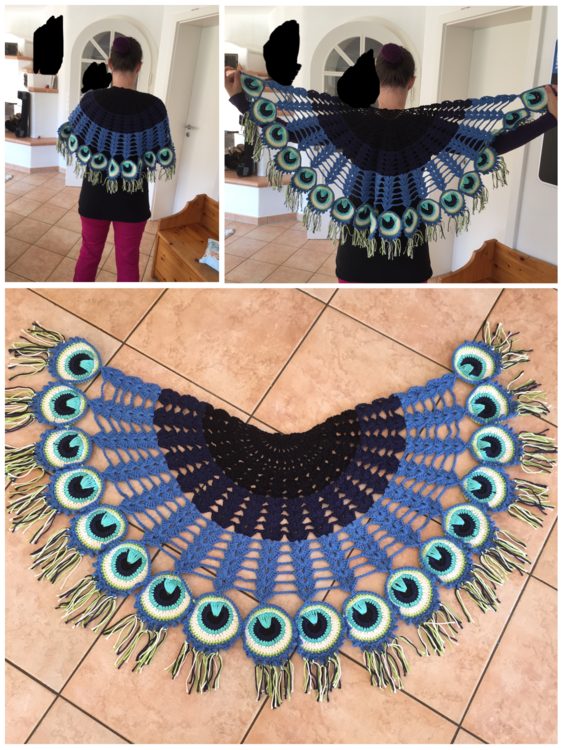 Peacock Feather Scarf - Crochet Pattern