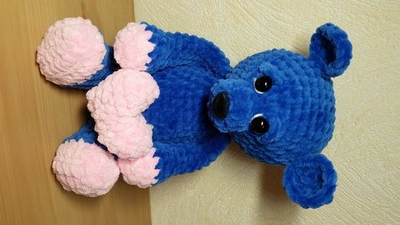 Teddy Bär Chenille Kuschelwolle mit Herz zum Valentinstag Kuschelbär  ohne viel nähen