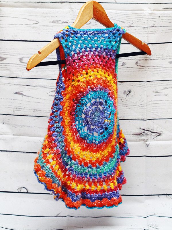 Häkelanleitung Kreisjacke Lotta in Größe 86/92 bis 158/164