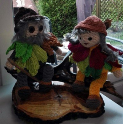 Häkelanleitung Waldwichtel Hermine und Ronny Morgentau