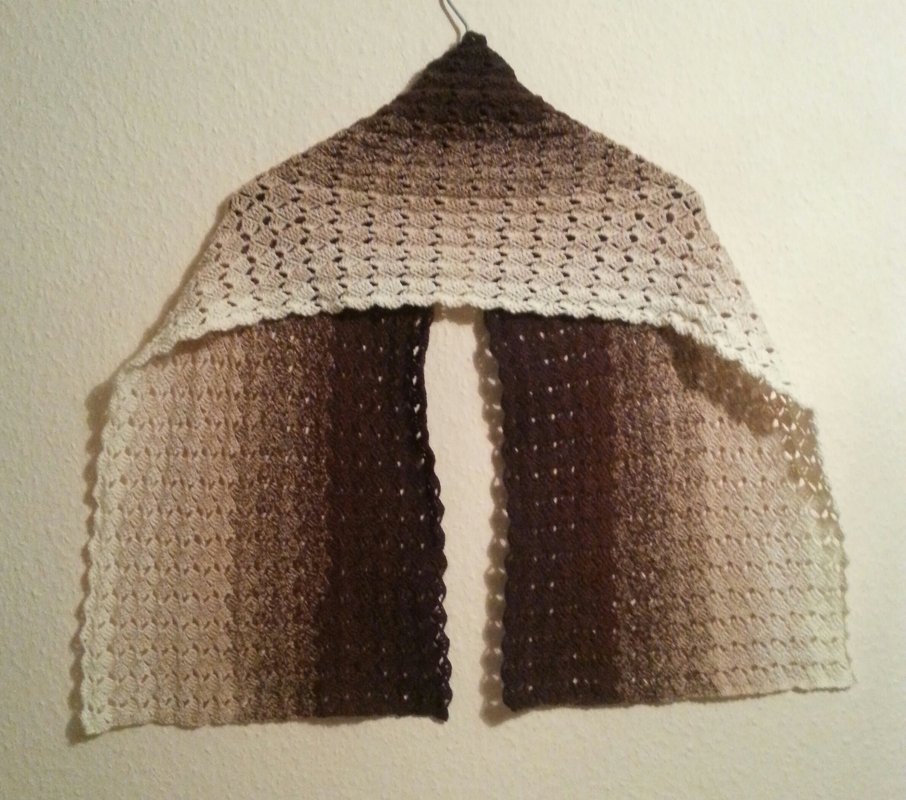 Häkelanleitung Tuch &quot;Cappucchino&quot; mit 1 Bobbel gehäkelt