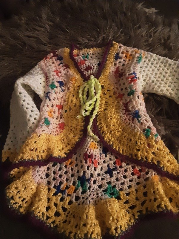 Häkelanleitung Kreisjacke Baby Gr. 50