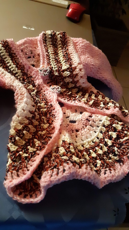 Häkelanleitung Kreisjacke Baby Gr. 50